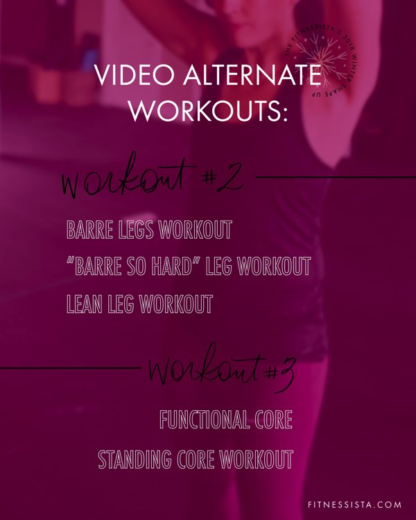 Winter Shape Up Video Alternates