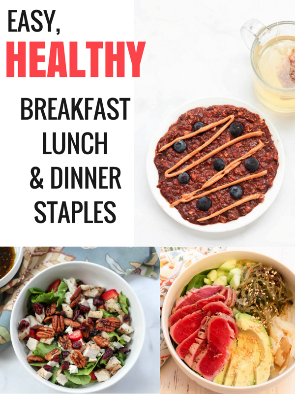 Chart Of Healthy Breakfast Lunch And Dinner