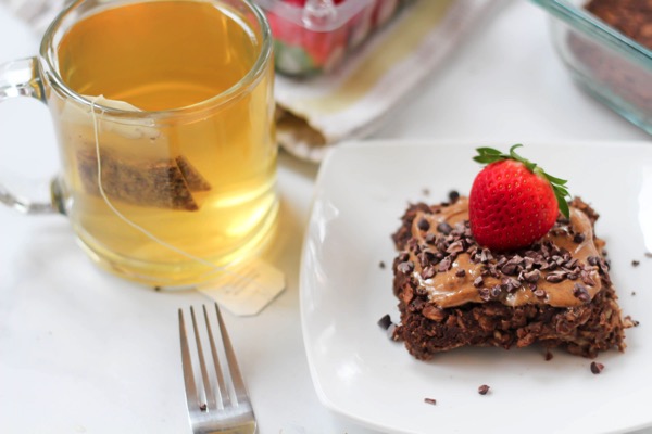Protein baked chocolate oatmeal