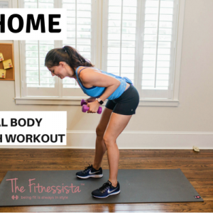Total body workout you can do anywhere with a pair of dumbbells! Perfect for a short workout at home. fitnessista.com