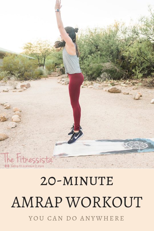 20 minute AMRAP workout The Fitnessista