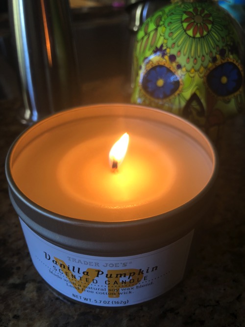 Pumpkin candle