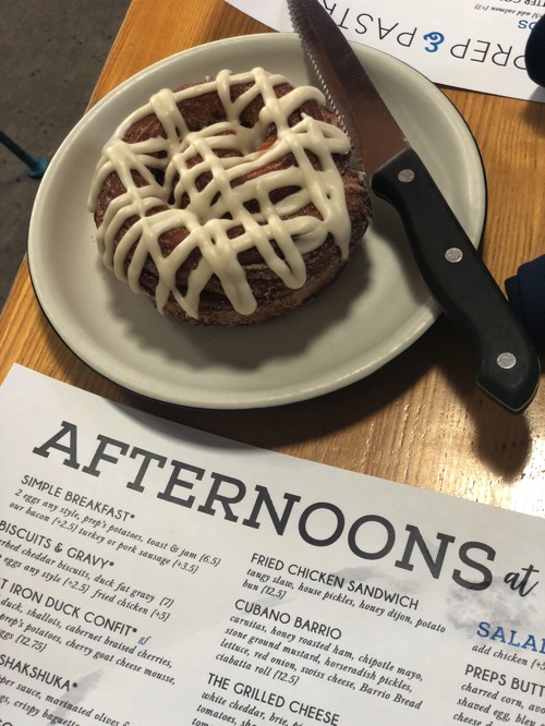 Prep cinnamon roll