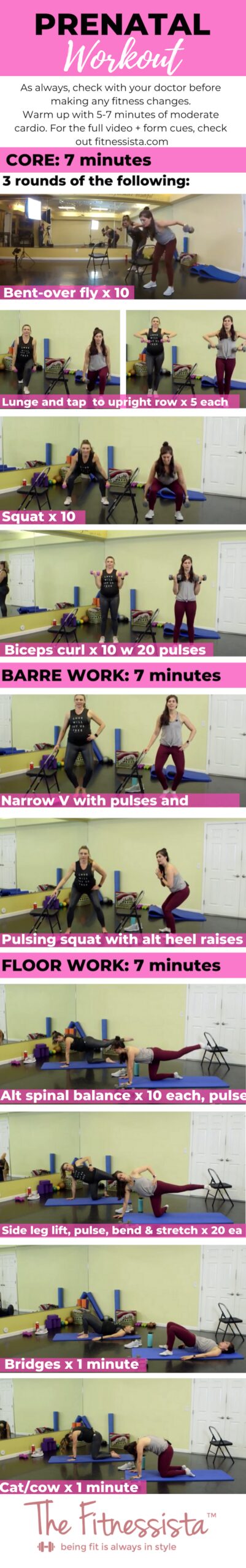 Prenatal workout with safe pregnancy exercises