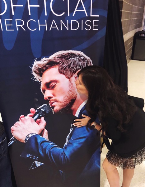 kissing Michael Buble poster