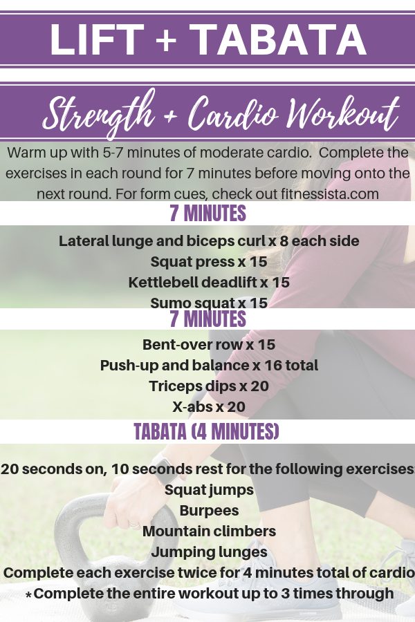 Lift Tabata Strength and Cardio Circuit Workout The Fitnessista