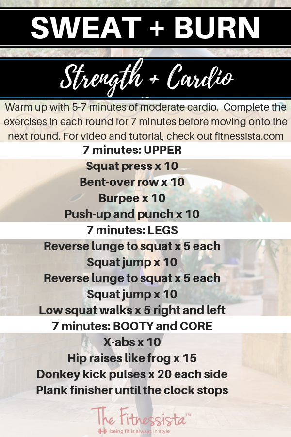 Sweat and burn workout