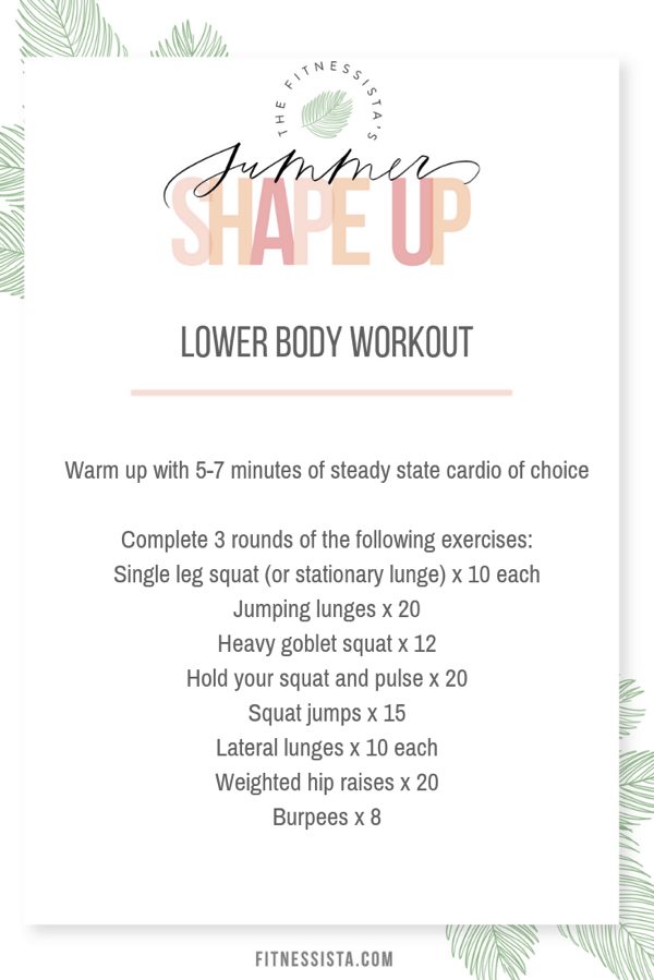 Lower body circuit discount exercises