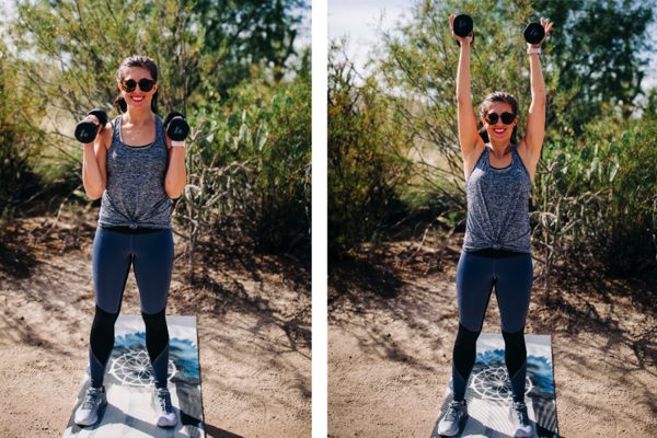 Biceps Curl to Overhead Press