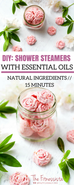 DIY shower steamers with essential oils