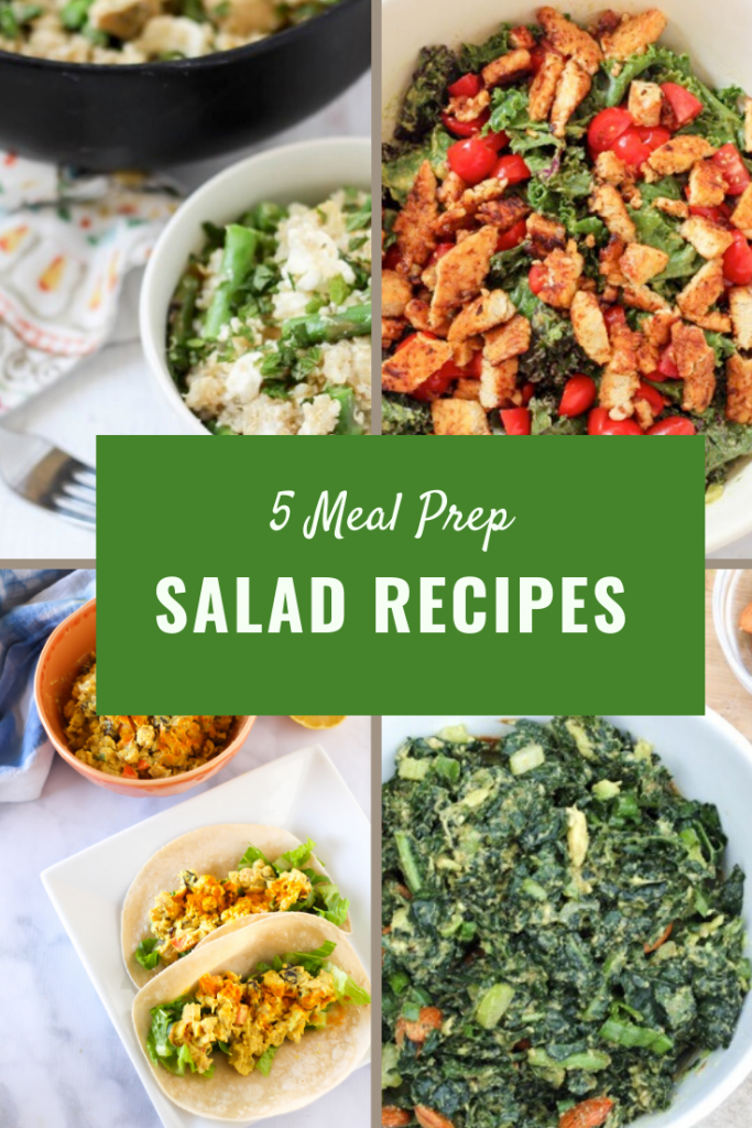 5 healthy meal prep salad recipes. Quick and easy lunch options (plus some vegan ideas!) fitnessista.com