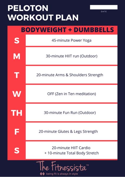 Schedule workout routine THE 5