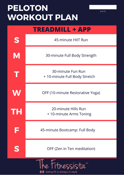 Peloton treadmill and app
