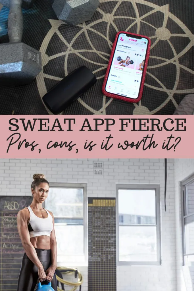 Sweat app Fierce program review. fitnessista.com