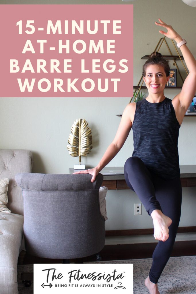 15 minute at home barre workout with full video. You can do this at home for a great barre workout!