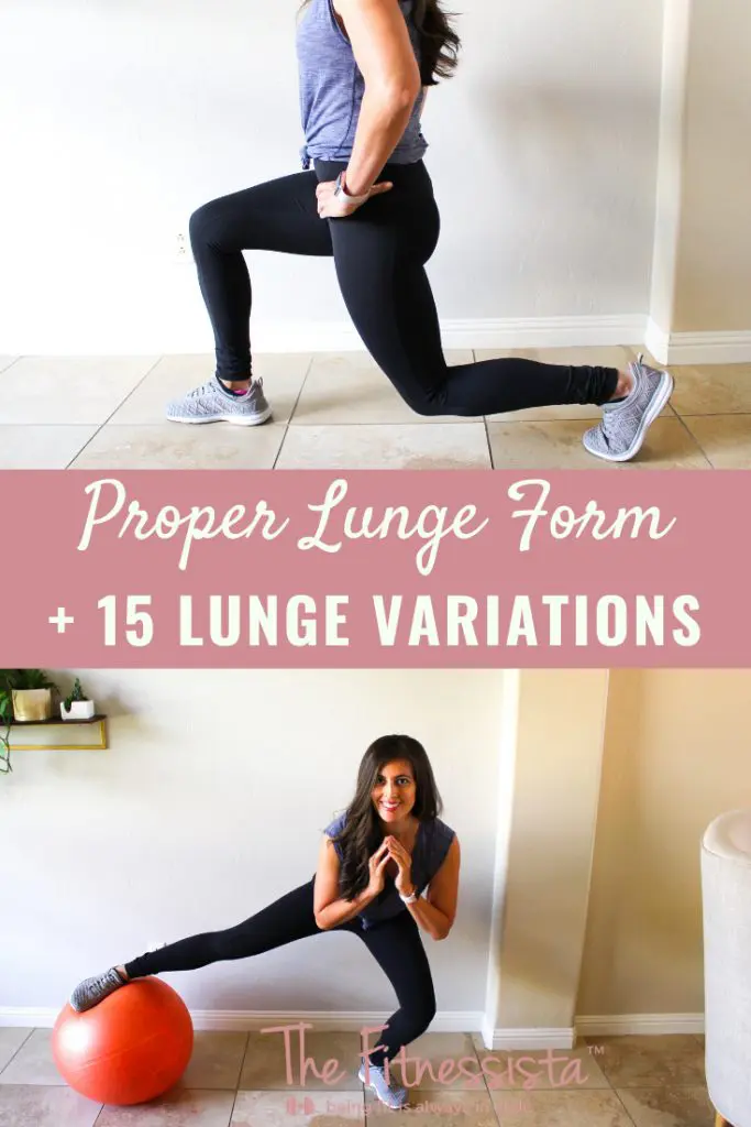 Proper lunge form and how to prevent knee pain when you lunge. fitnessista.com