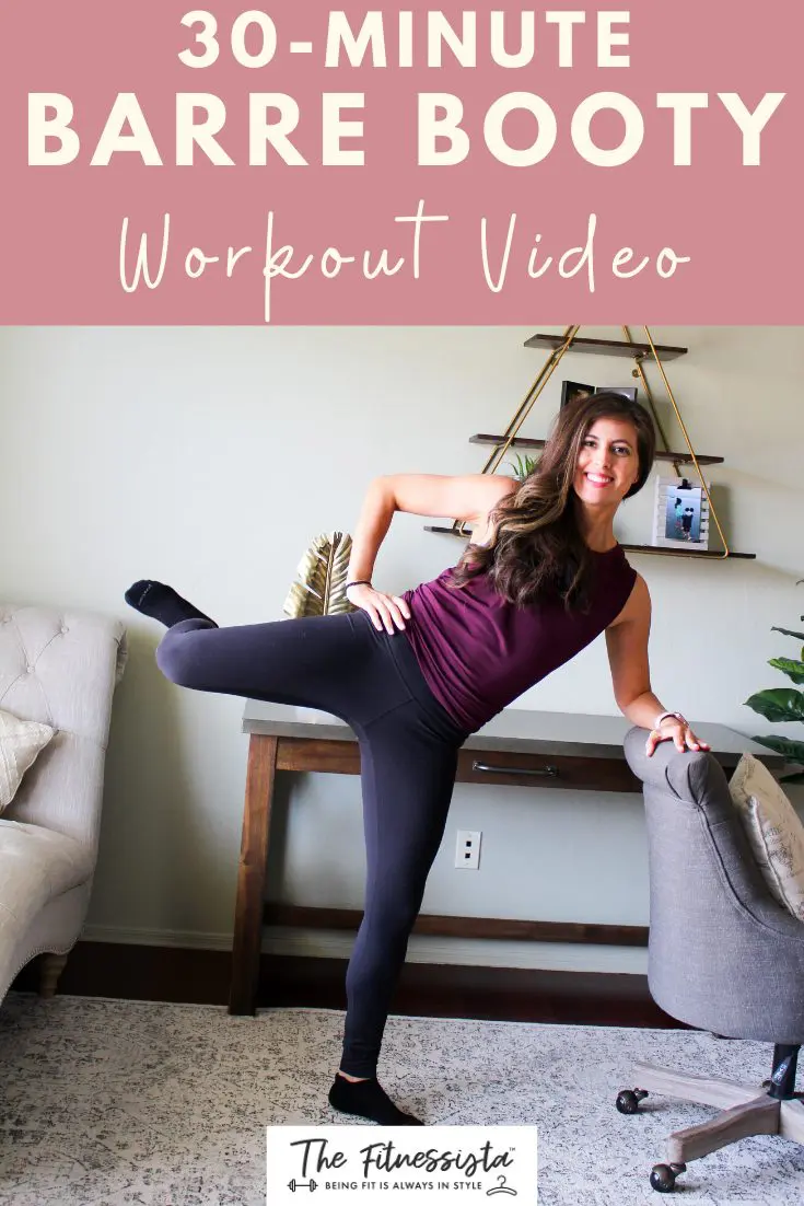 Barre booty workout you can do at home in 30 minutes. fitnessista.com