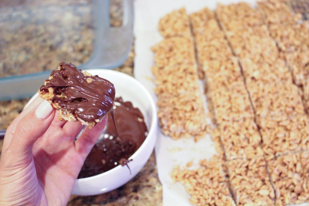 Crunchy almond butter chocolate bars