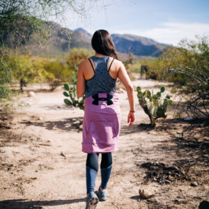 Girl running in the desert