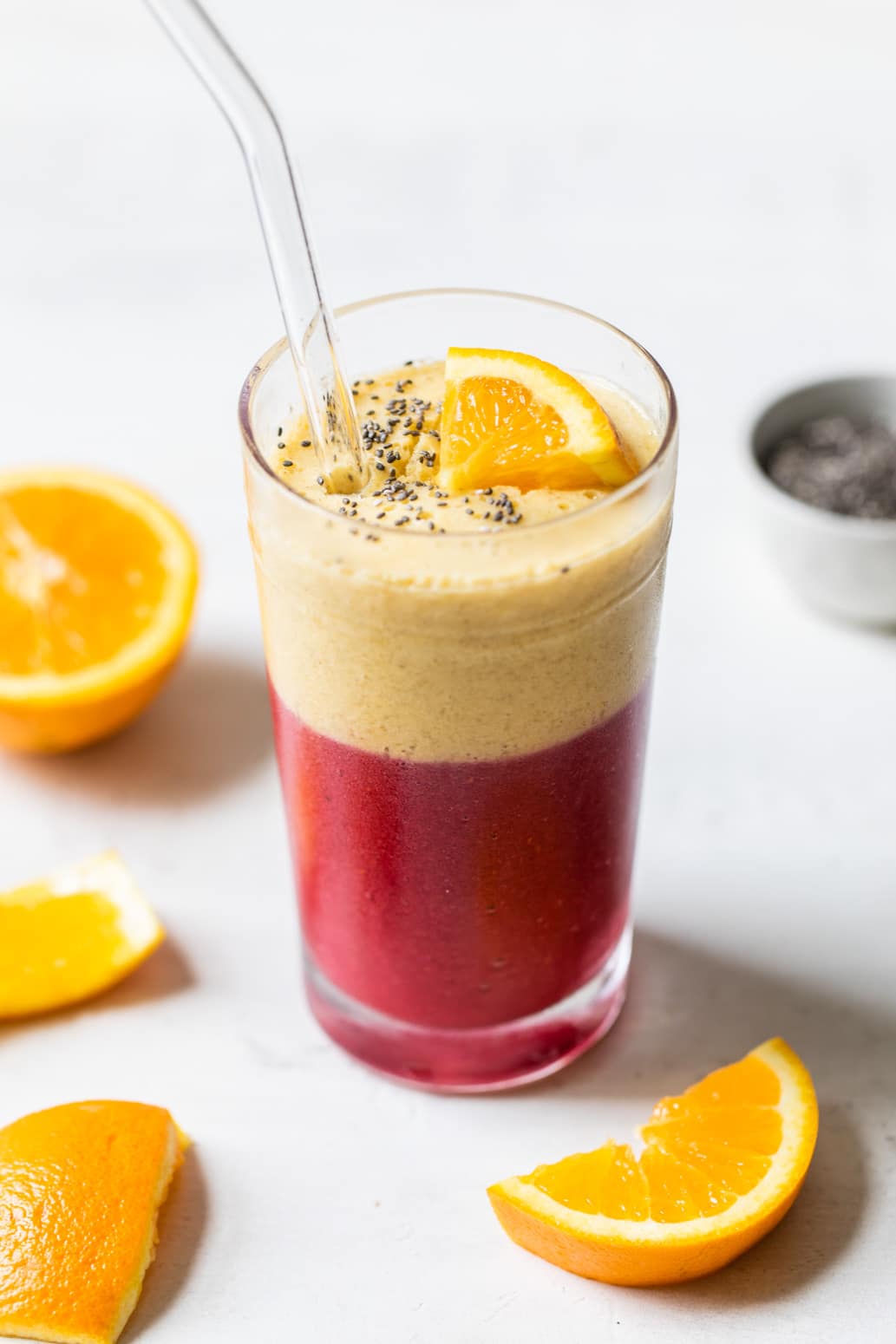 Raspberry and orange juice