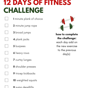 12 days of Fitness Challenge