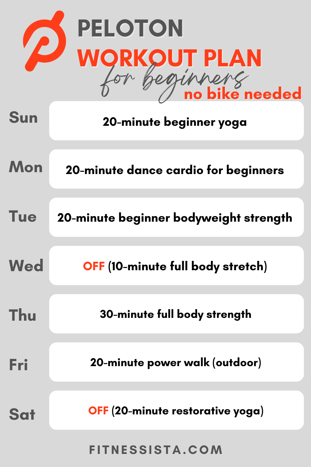 Peloton Workout Plan for Beginners and Bodyweight