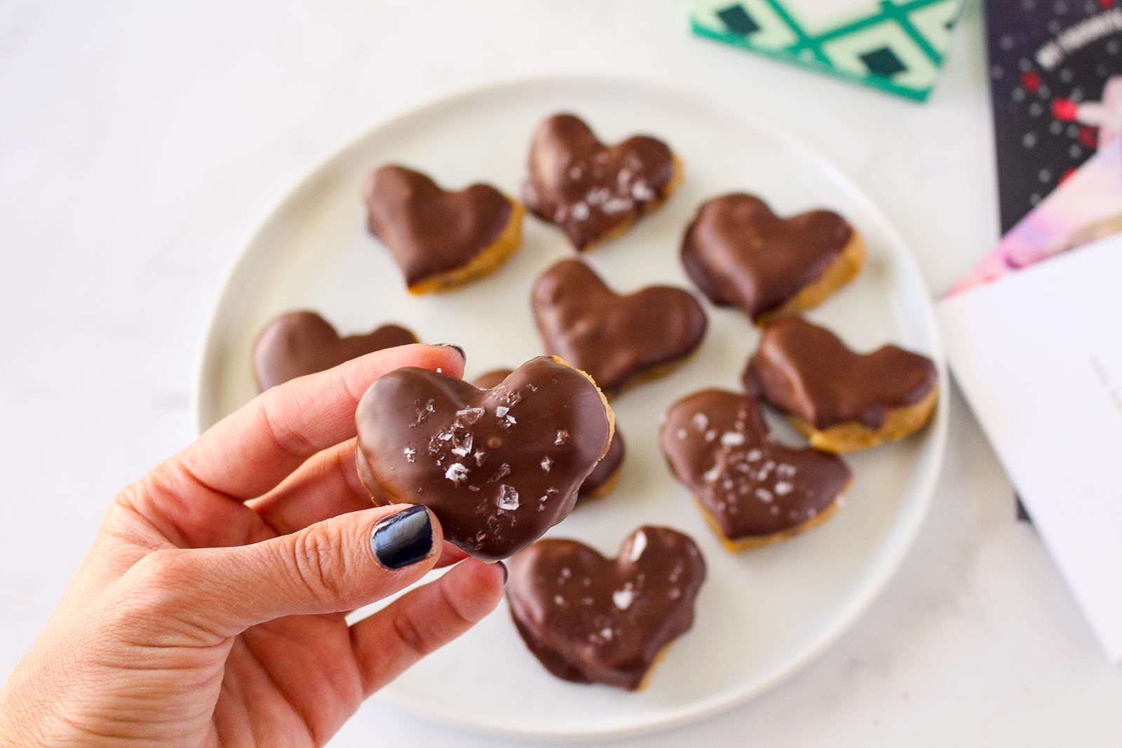 Homemade Reese's Hearts Copycat (Gluten Free & Vegan)