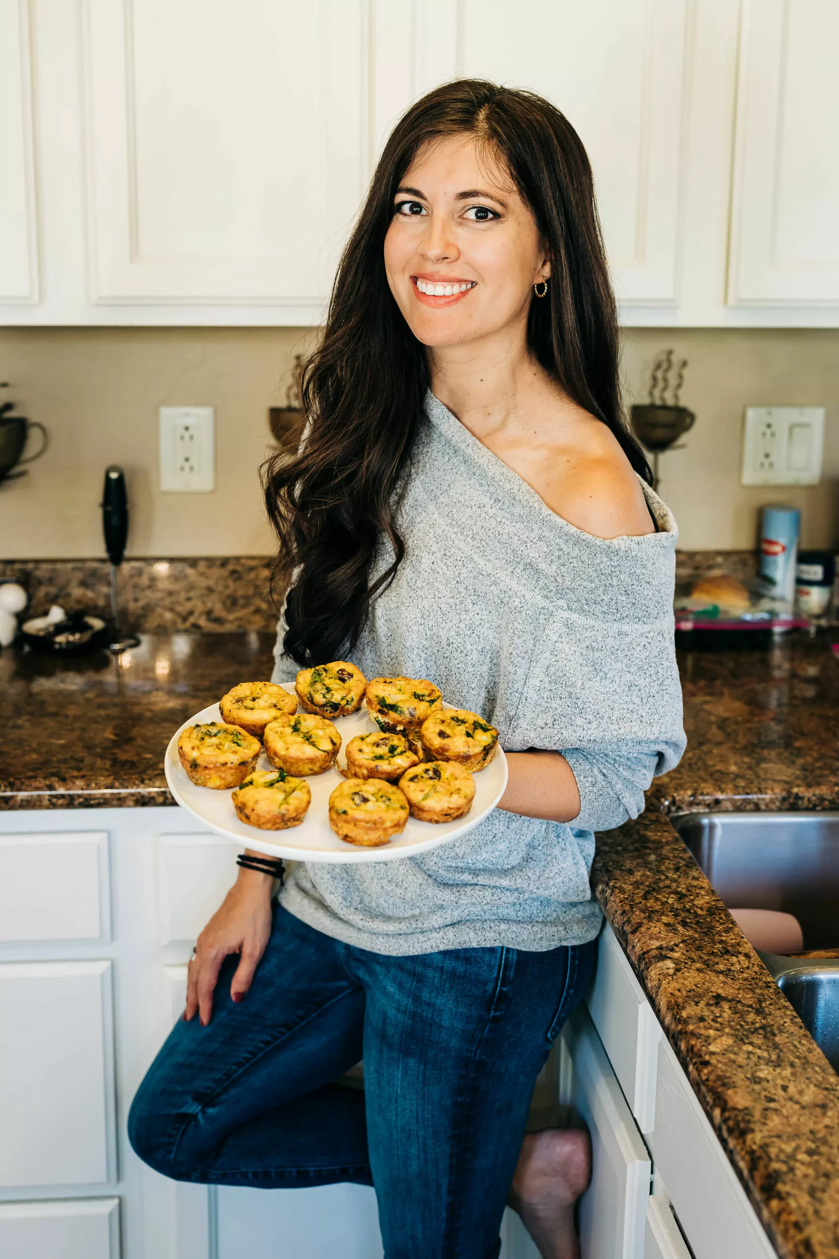 plate full of egg bites