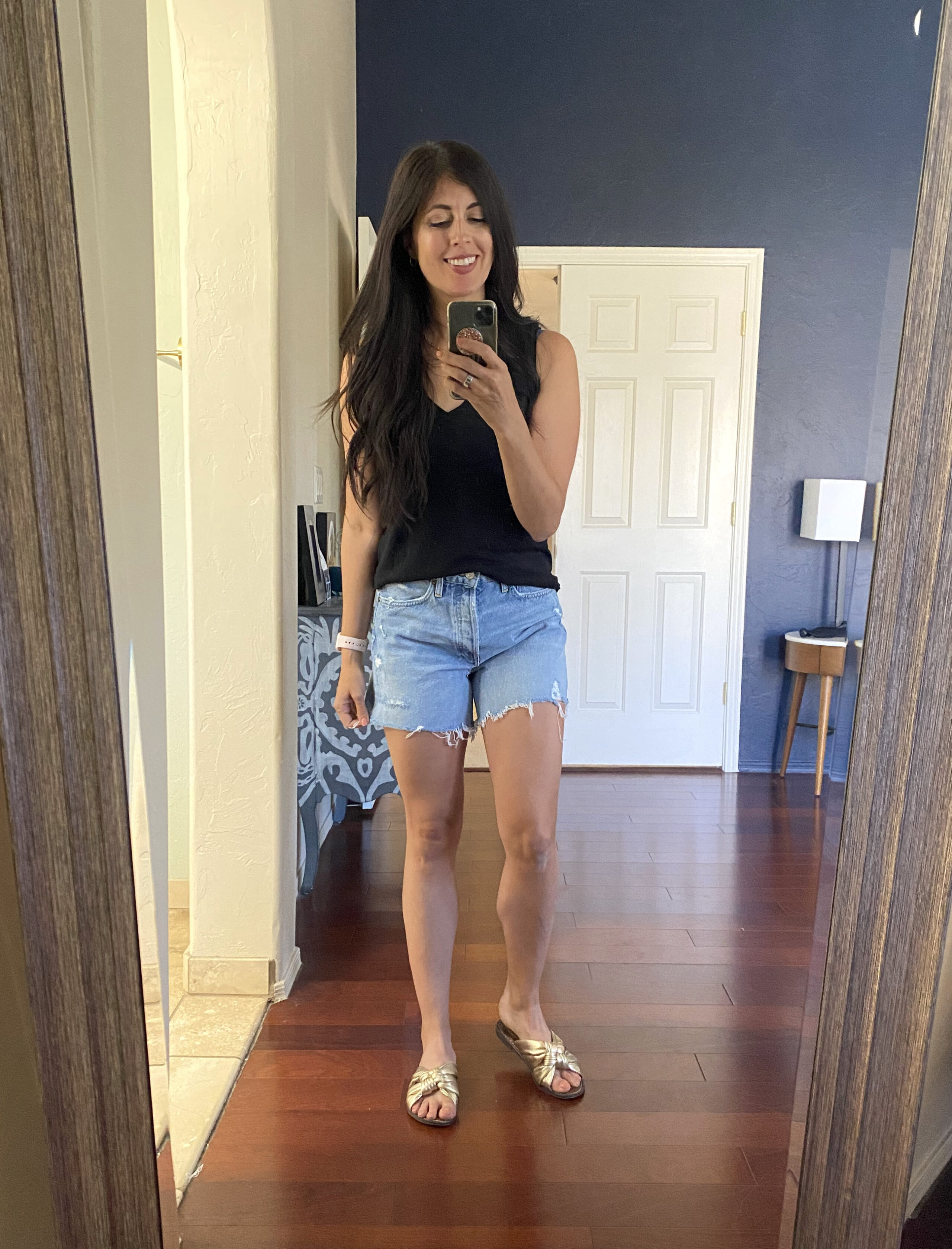 madewell tank and shorts