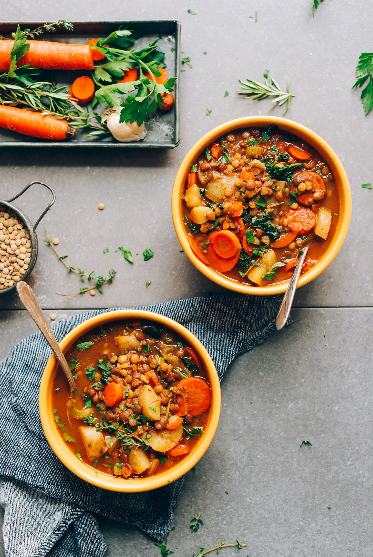 Delicious and EASY Everyday Lentil Soup 8 wholesome ingredients 1 pot and 30 minutes vegan plantbased dinner lentil recipe glutenfree soup minimalistbaker 7.jpg