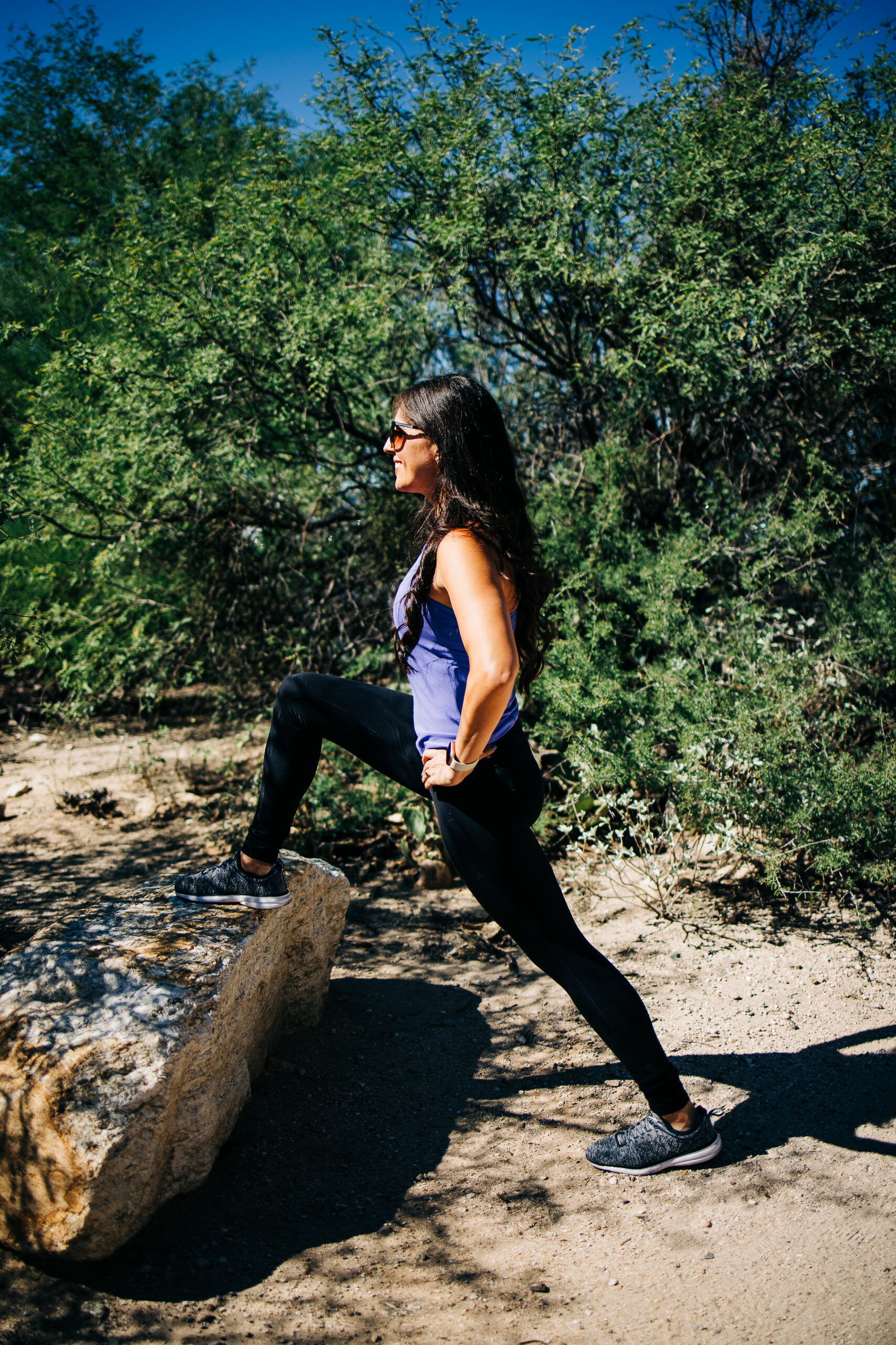 woman warming up before workout