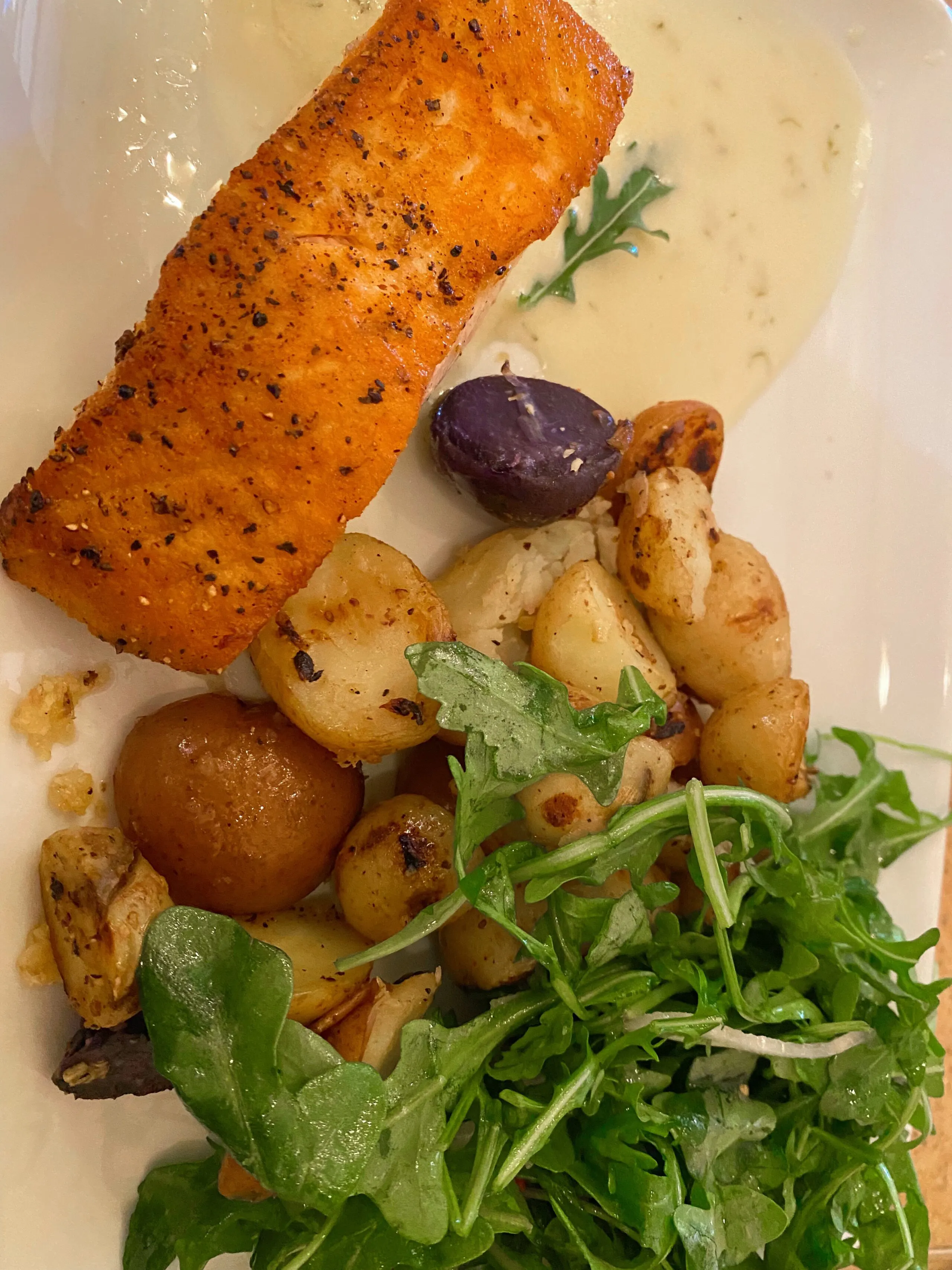 salmon at Wine Country Trattoria | Friday Faves 4.7
