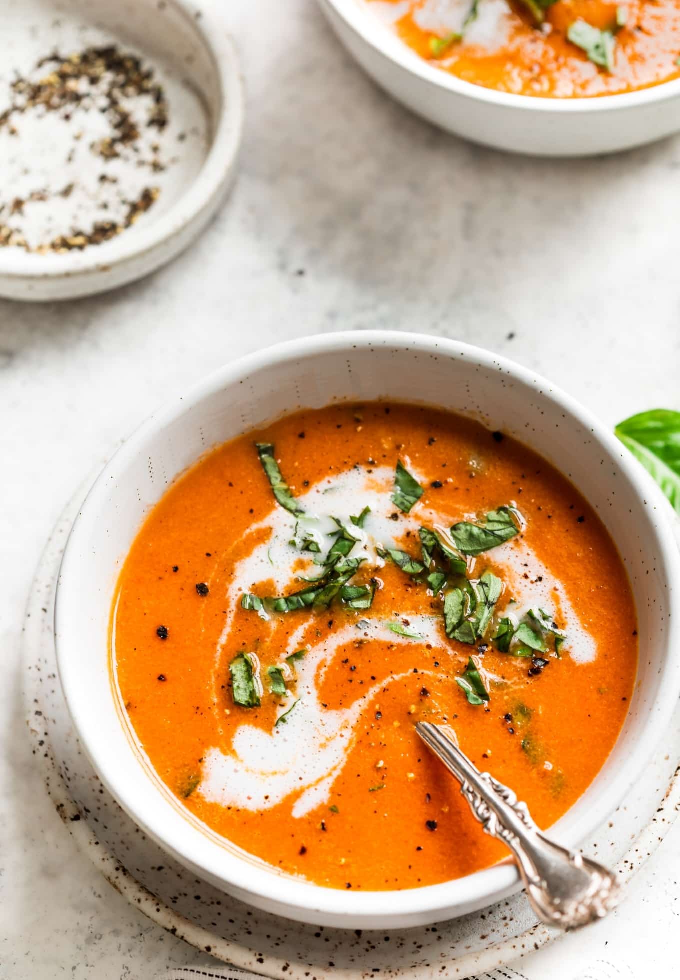 30 Minute Dairy Free Tomato Basil Soup by The Whole Cook vertical1