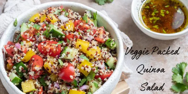 Quinoa with vegetables.