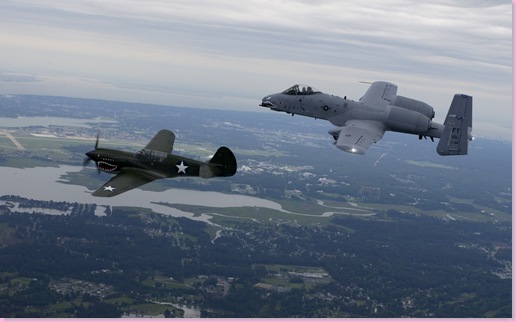 Heritage Flight, P-40 and A-10, Flying Tigers Reunion 2004Unedited originalsAll photos by TSgt Ben Bloker, Langley AFB, VA(757)764-2144Ben.Bloker@langley.af.mil