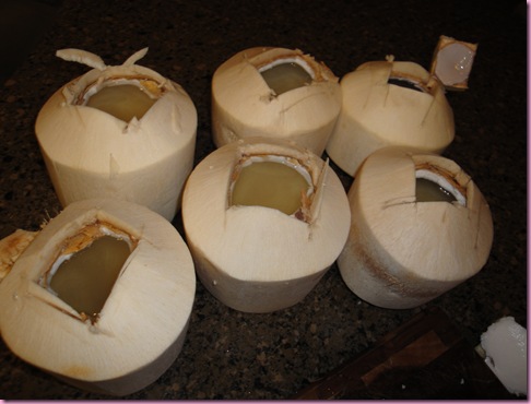 cut coconuts