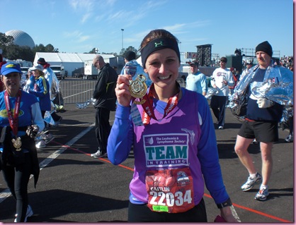 Caitlin after her first marathon