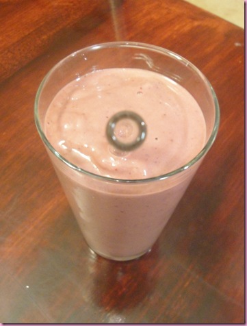 peach cherry chocolate smoothie