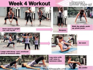 Summer Shape Up 2012: Week 4 Workout + July Calendar - The Fitnessista