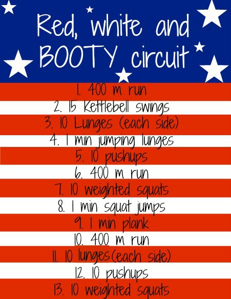 4th of July + a red, white and BOOTY circuit - The Fitnessista