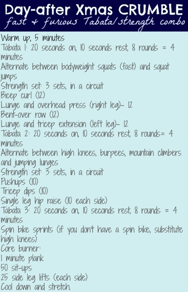 Strength/Tabata Combo - The Fitnessista