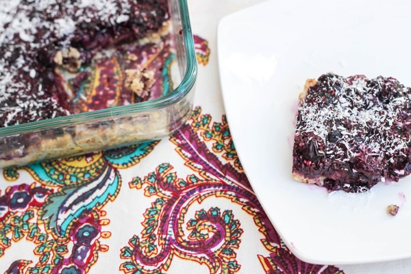 No Bake Blueberry Jam Bars Vegan Grain Free Healthy Snack Fitnessista little-market-kitchen-brown-butter-blueberry-jam-bars