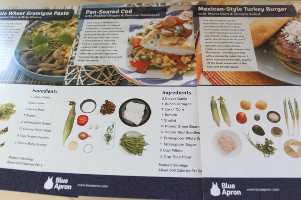 blue apron meals for this week