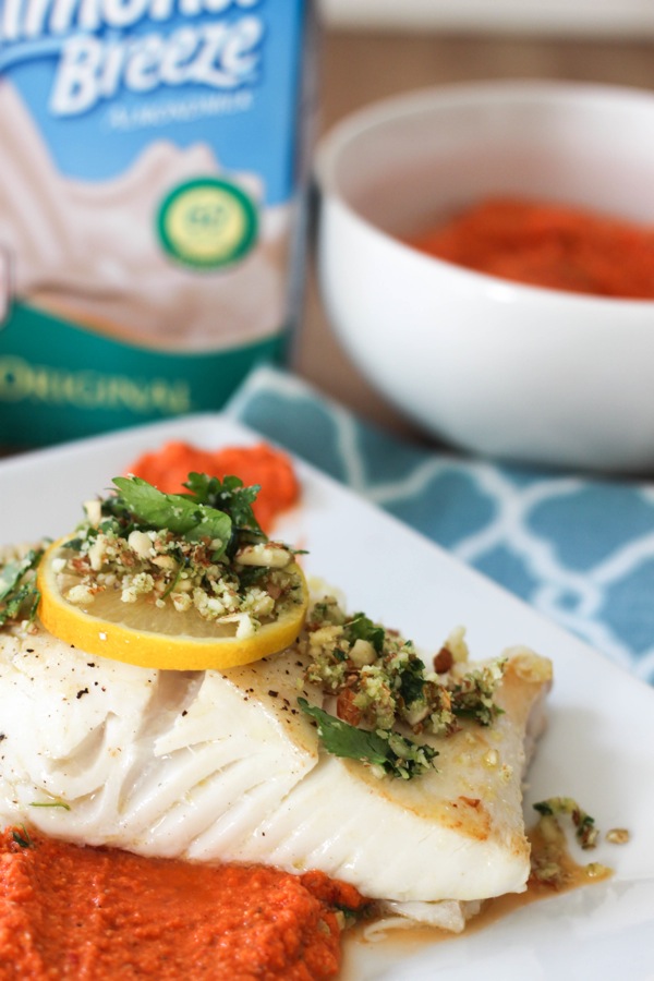 Seared Halibut with Romesco Sauce The Fitnessista