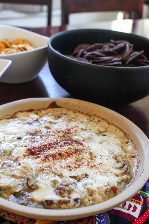 OvenBaked Goat Cheese Queso with Green Chile