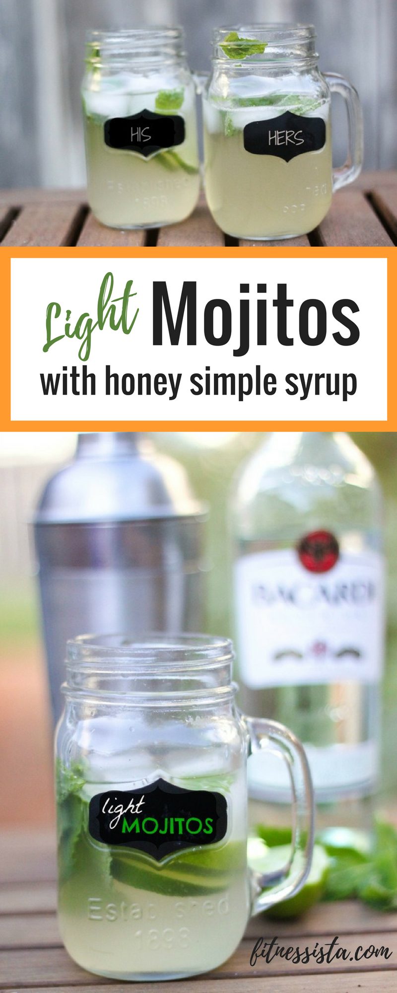 Light Mojito Recipe with Honey Simple Syrup