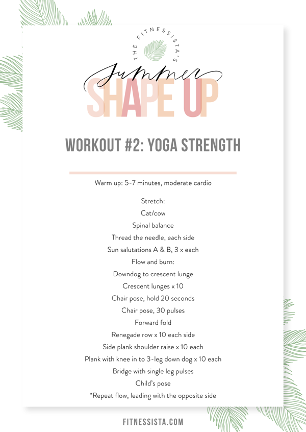 Yoga Powerbased Strength Workout The Fitnessista