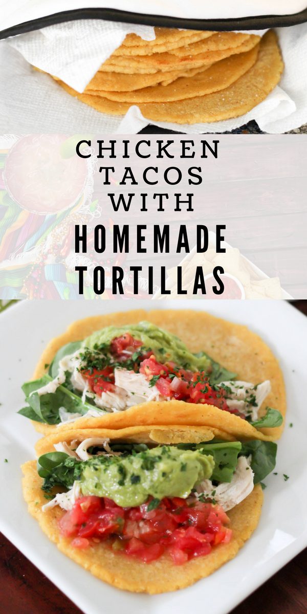 Chicken tacos with homemade tortillas - The Fitnessista