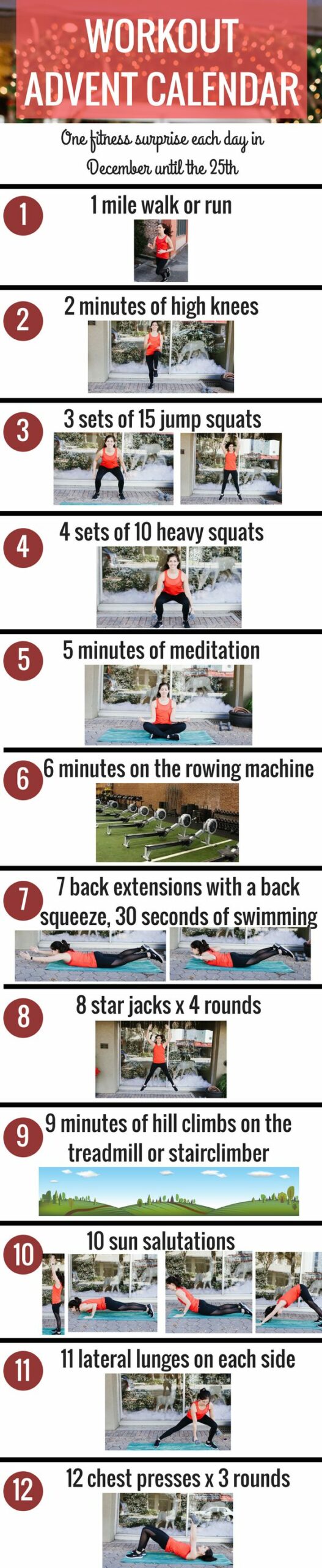 Workout Advent Calendar The Fitnessista Workout Advent Calendar The Fitnessista