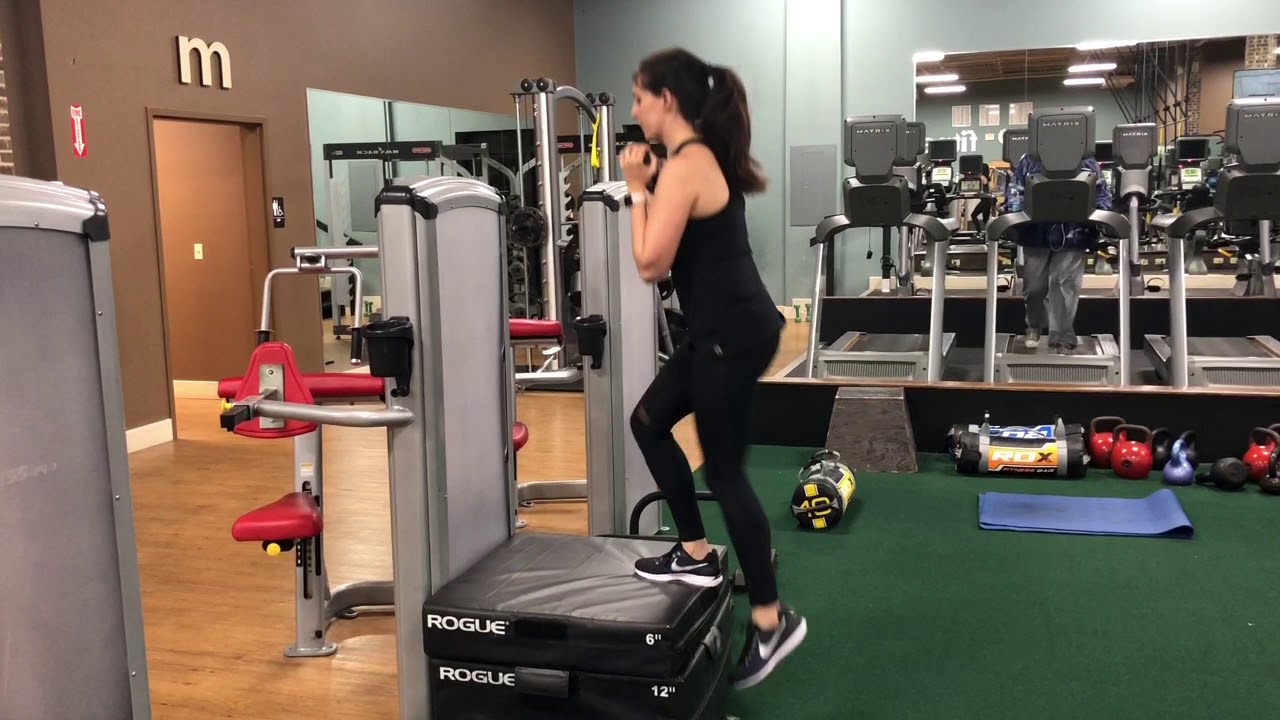 StepUp with Knee Raise Howto with Video and Form Cue The Fitnessista